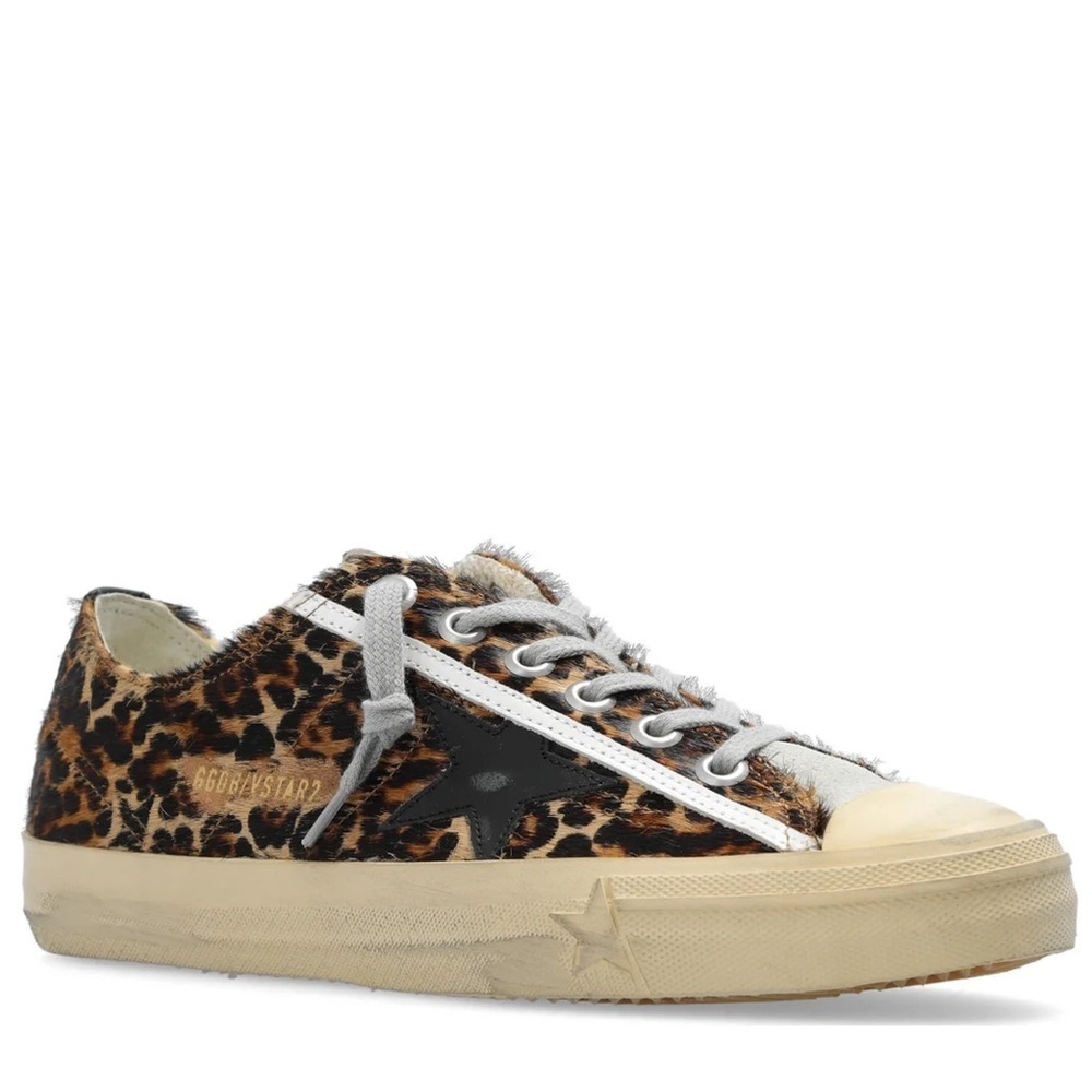 Golden Goose Women's V-STAR-2 Leopard Pony Hair 36 37 BNIB - Picture 3 of 15
